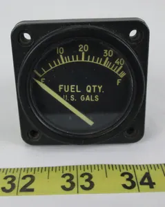 The Liquidometer Corp Aviation Fuel Quantity Indicator Gauge 0 - 45 US Gallon S